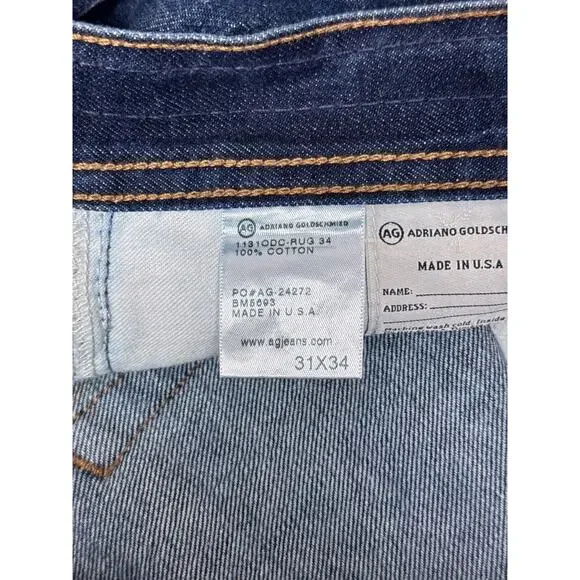 Adriano Goldschmied AG Jeans 31 x 30 Mens Matchbox Slim Straight Selvedge Denim - Picture 9 of 9